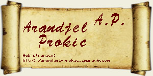Aranđel Prokić vizit kartica
